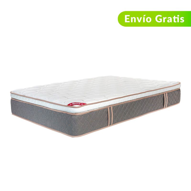 COLCHONES SPRING - Colchón Doble Firmeza Suave Ortopédico con Pillow Resortado Pegaso 140 x 190 cm Colchones Spring - 0% Interés a 3, 6 o 12 Cuotas Pagando con tu CMR Banco Falabella