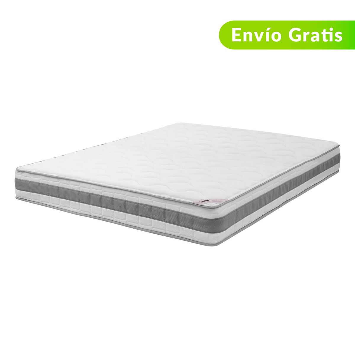 COLCHONES SPRING - Colchón Sencillo Firmeza Suave Ortopédico Resortado Harmony 90 x 190 cm Colchones Spring