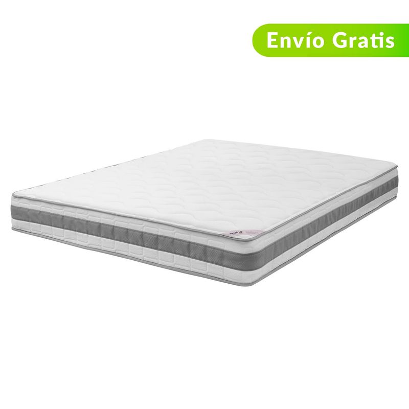 COLCHONES SPRING - Colchón Semidoble Firmeza Suave Ortopédico Resortado Harmony 120 x 190 cm Colchones Spring - 0% Interés a 3 Cuotas Pagando con tu CMR Banco Falabella