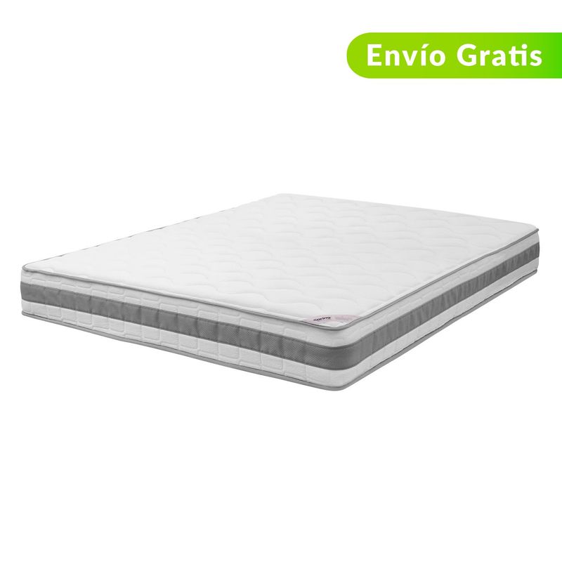 COLCHONES SPRING - Colchón Doble Firmeza Suave Ortopédico Resortado Harmony 140 x 190 cm Colchones Spring - 0% Interés a 3, 6 o 12 Cuotas Pagando con tu CMR Banco Falabella