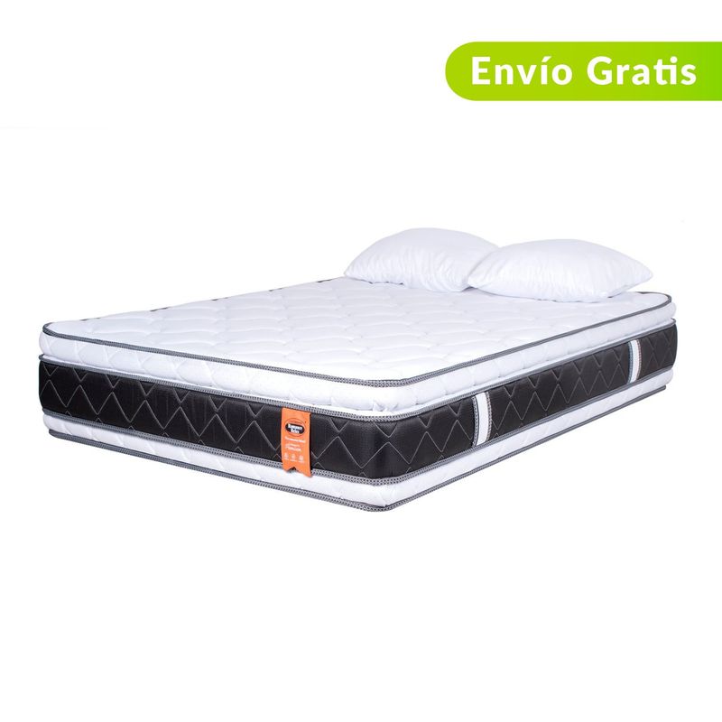 COLCHONES ROMANCE RELAX - Colchón Doble Firme Espumado con Pillow Confort Pillow 140 x 190 cm + 2 Almohadas Romance Relax