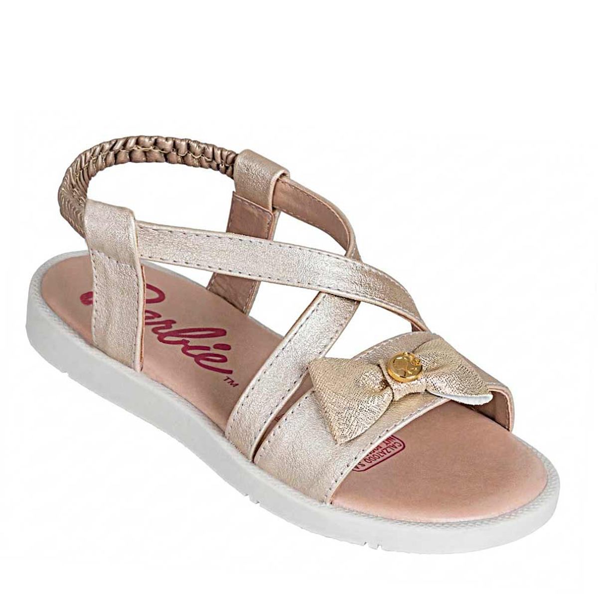 BARBIE - Sandalia Casual de Niña barbie Barbie celcia Dorado