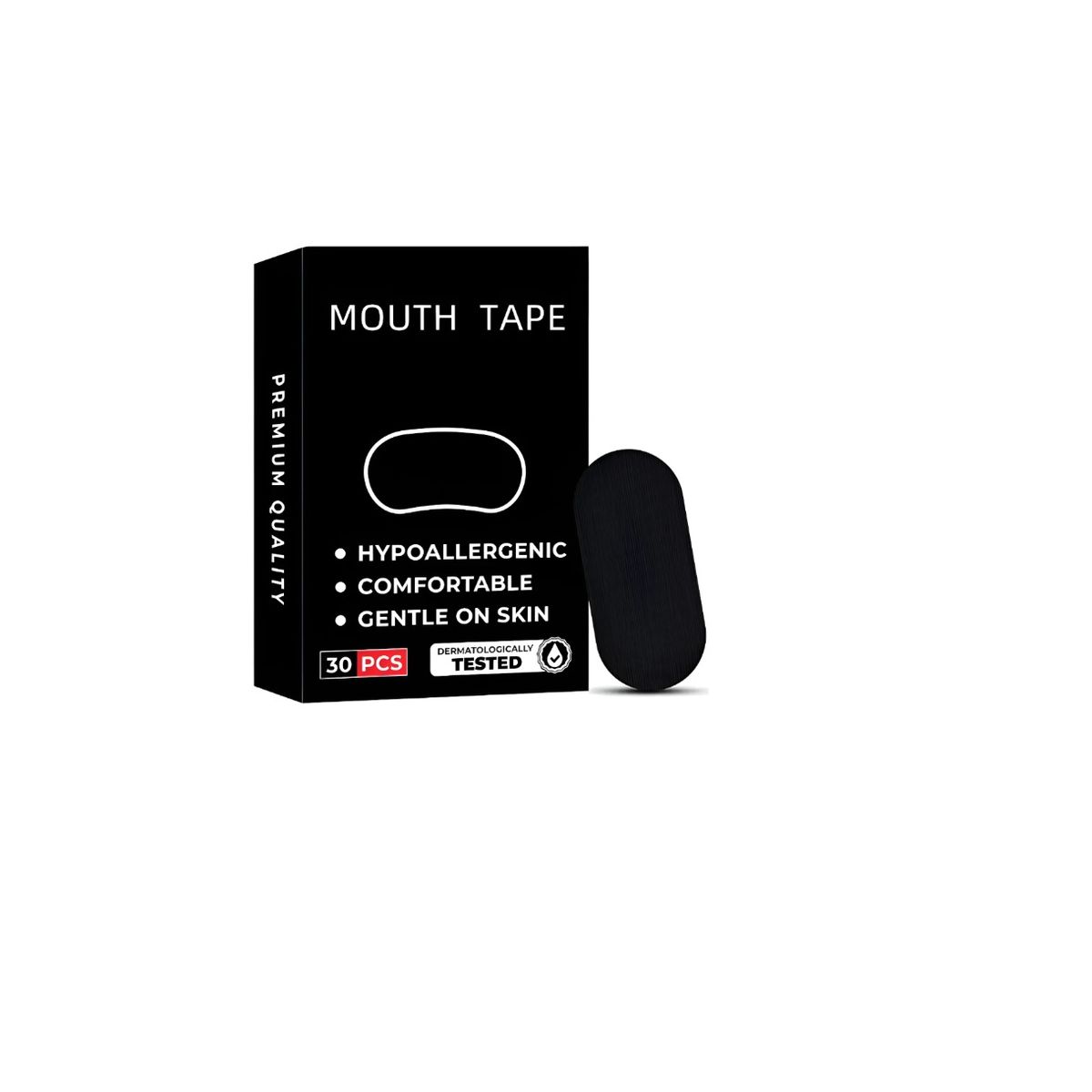GENERICO - Cinta Antironquidos Mouth Tape Para Dormir Mejor Apnea X30 Negro