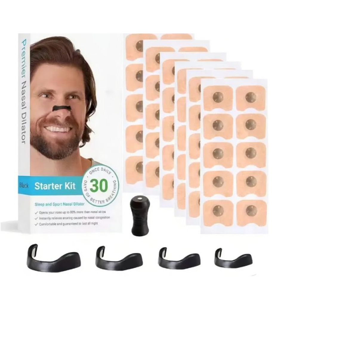 GENERICO - 60 Banda Cuello Anti Ronquidos Dilatador Respiración Tiras Nasal Magnetico