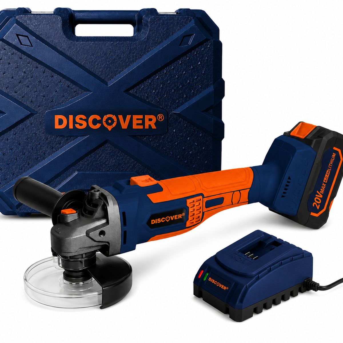 DISCOVER - Pulidora 4.1/2 20V 1 bats 4Ah Brushless estuche FCAG115FX-4 DISCOVER