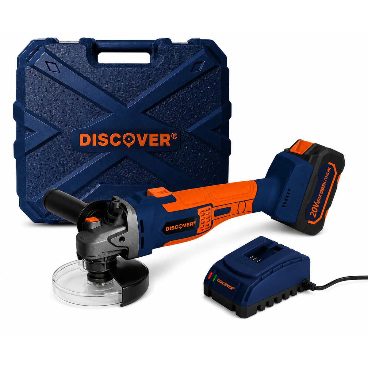 DISCOVER - Pulidora 4.1/2 20V 1 bats 4Ah Brushless estuche FCAG115FX-4 DISCOVER