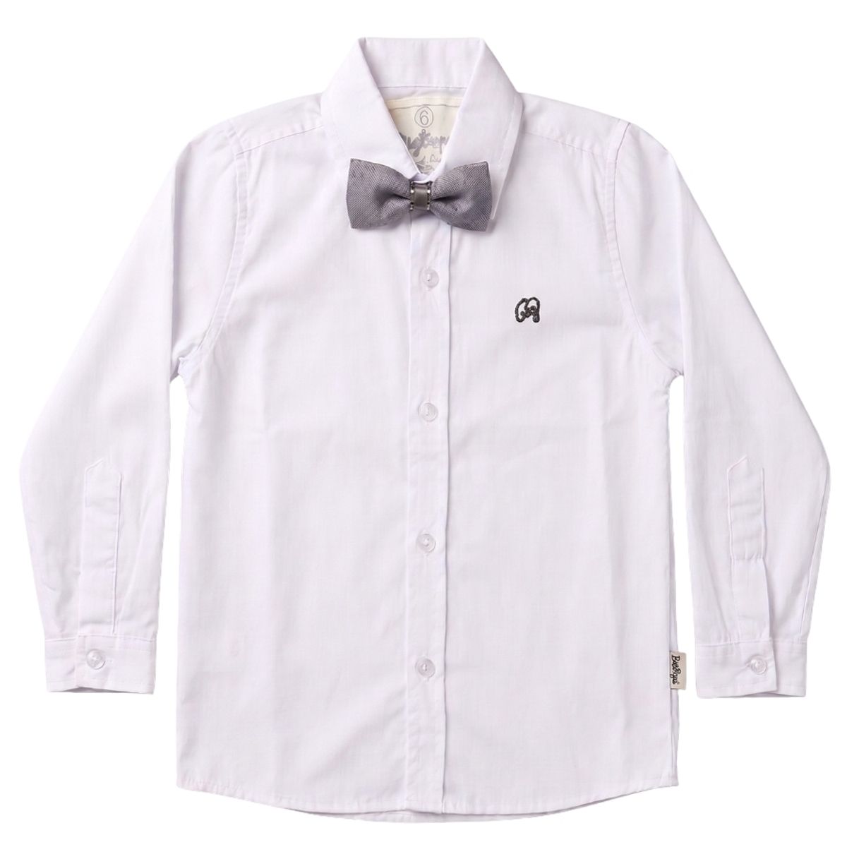 BIGBOYS - Camisa Manga Larga Blanca Dobby Niño