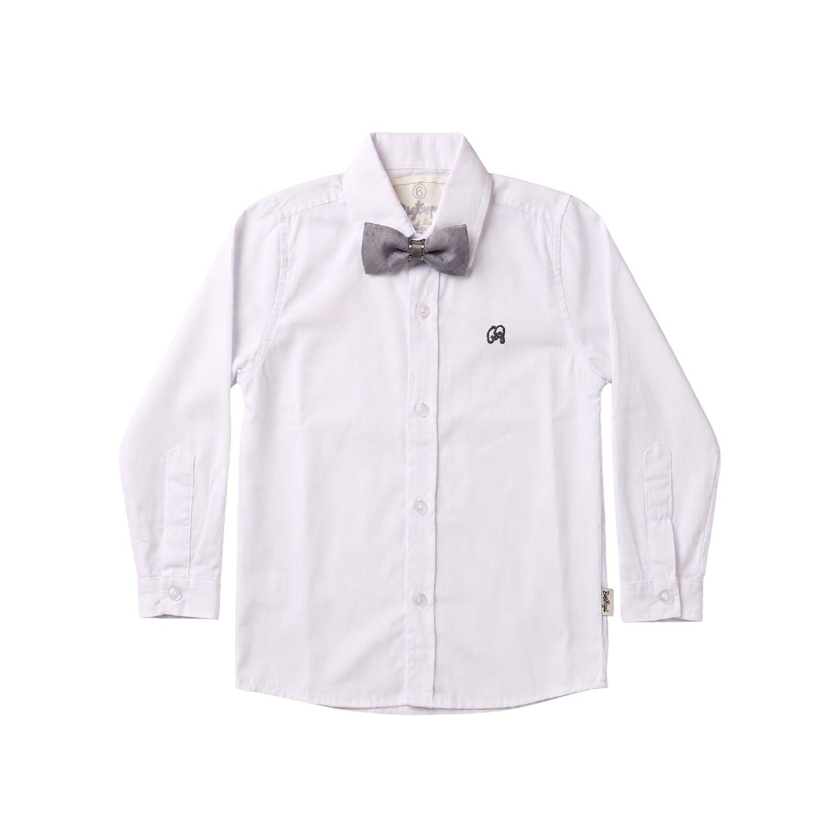 BIGBOYS - Camisa Manga Larga Blanca Dobby Niño
