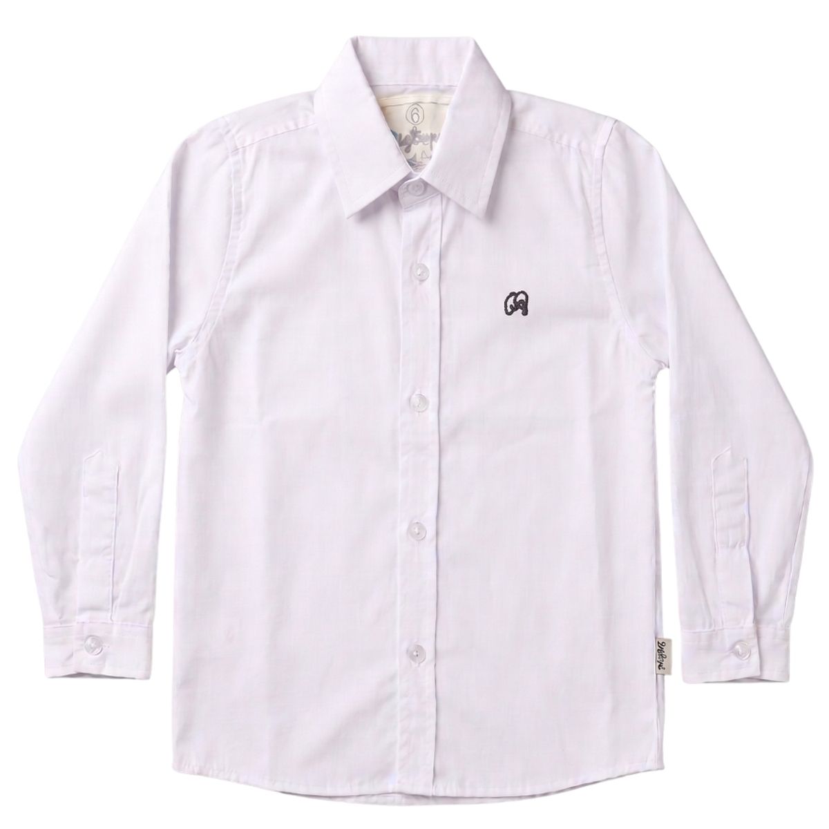 BIGBOYS - Camisa Manga Larga Blanca Dobby Niño