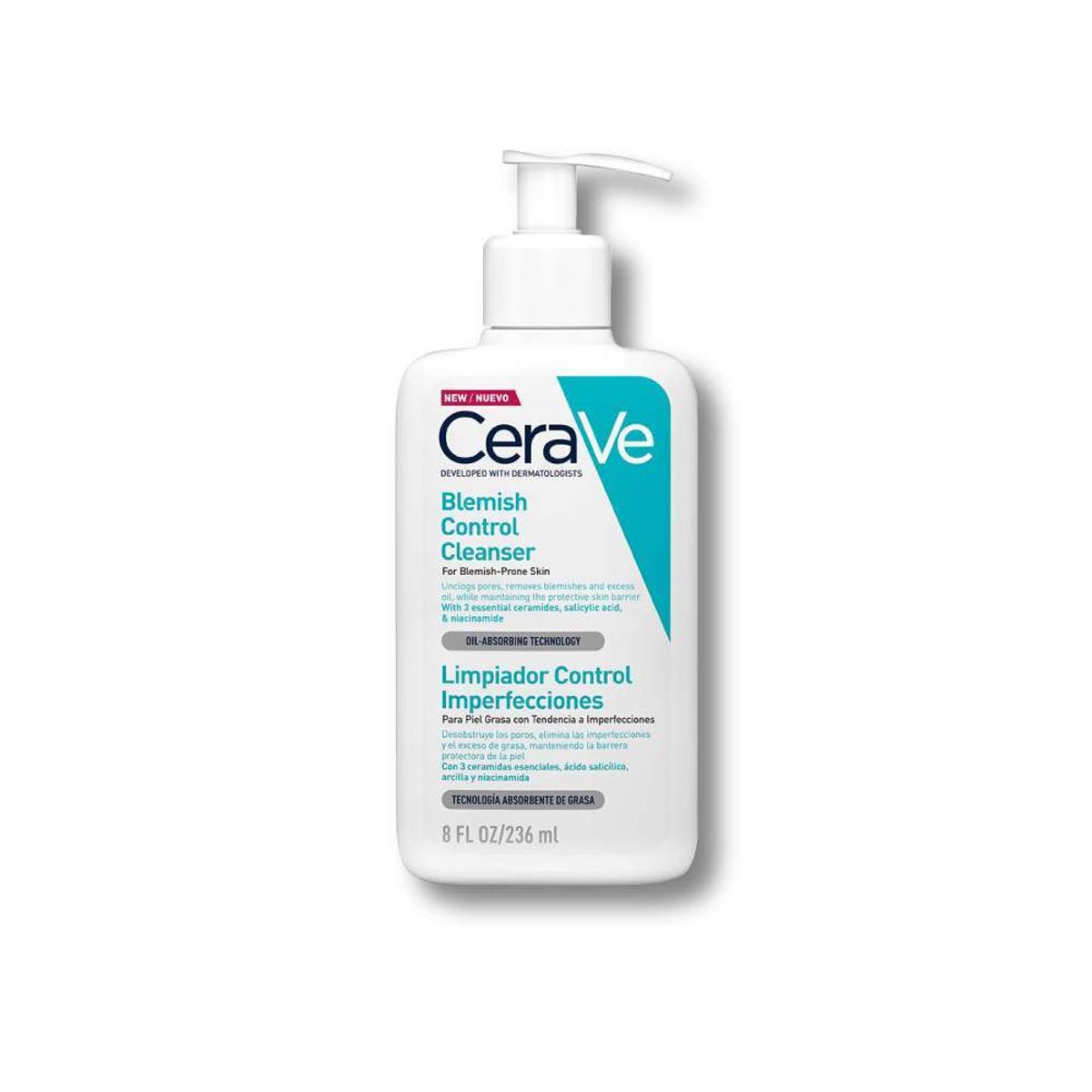 CERAVE - CeraVe Limpiador Control Imperfecciones para Piel Grasa Propensa al Acné x236ml