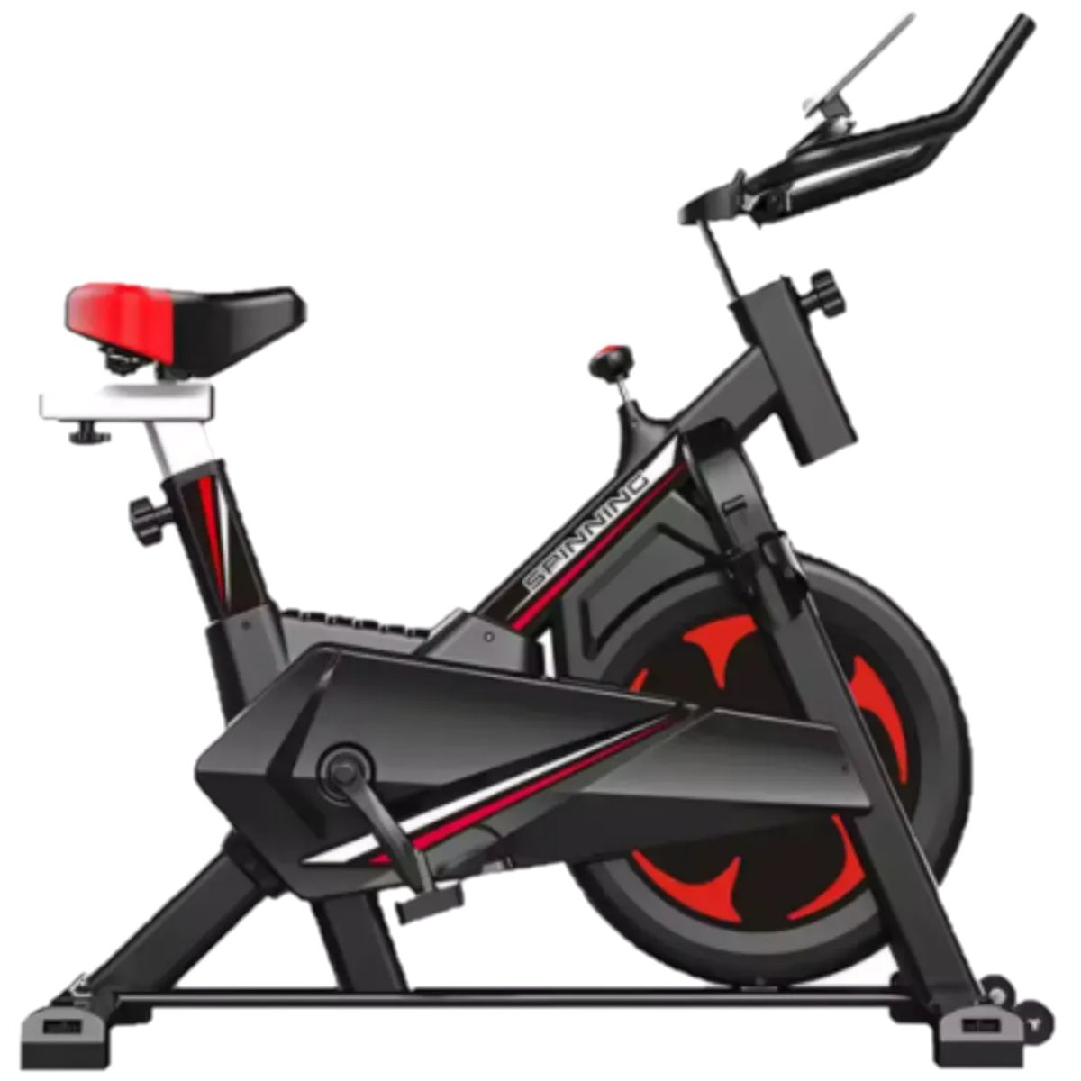 GENERICO - BICICLETA SPINNING ESTÁTICA NEGRA CAPACIDAD 90KG