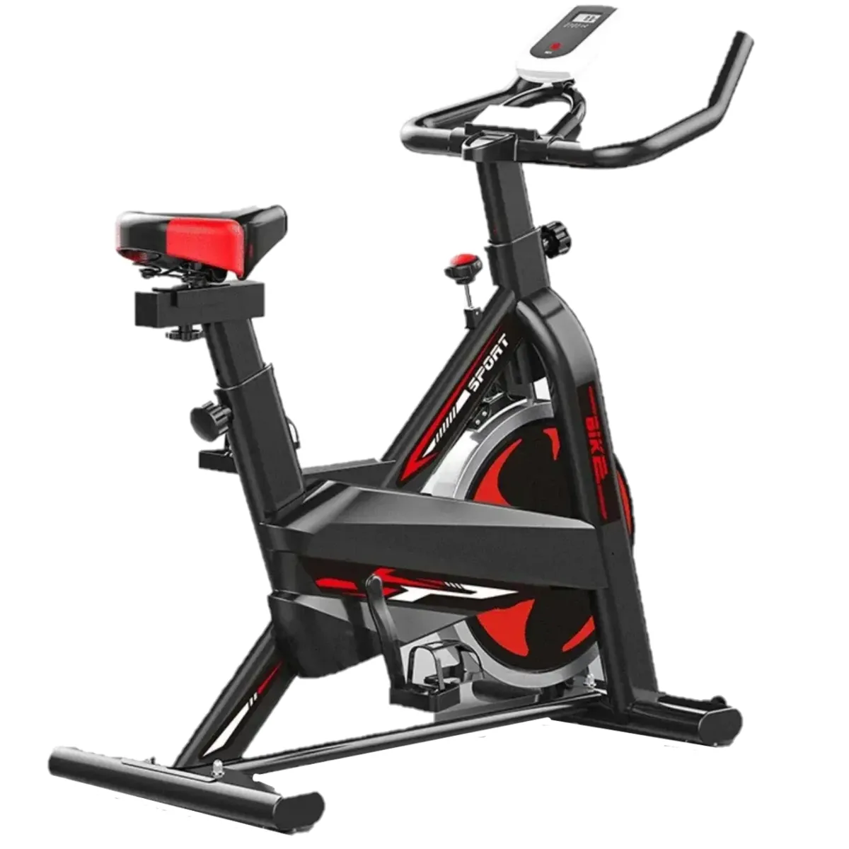 GENERICO - BICICLETA SPINNING ESTÁTICA NEGRA CAPACIDAD 90KG
