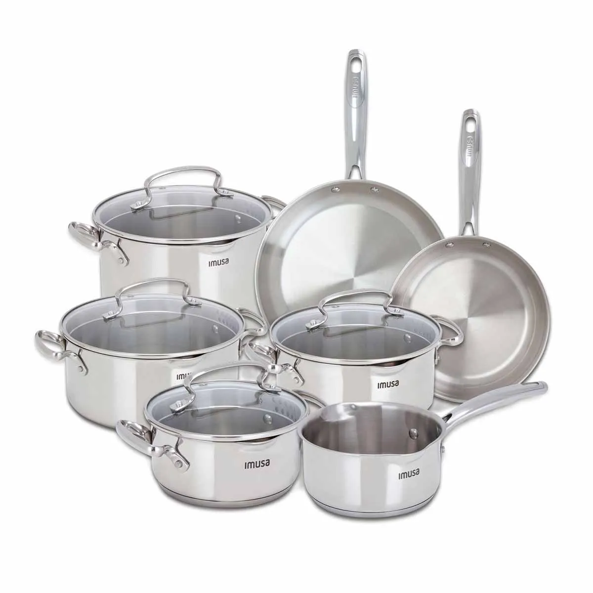 IMUSA - Bateria de Cocina IMUSA Maestro 11 Piezas Acero Inoxidable