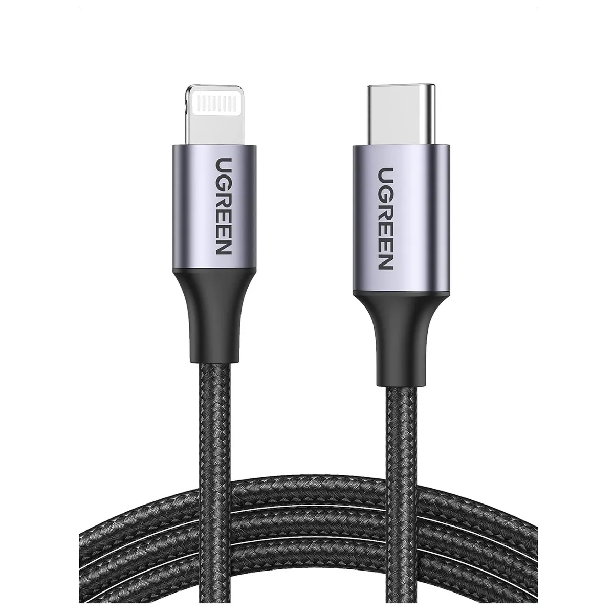 UGREEN - Cable UGREEN USB-C Compatible con Lightning Datos Carga Rápida 1m Negro