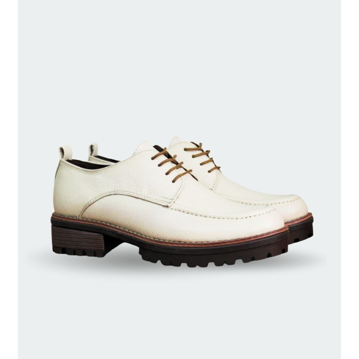 MISSFELINE - Zapatos Beige Hortensia en Cuero
