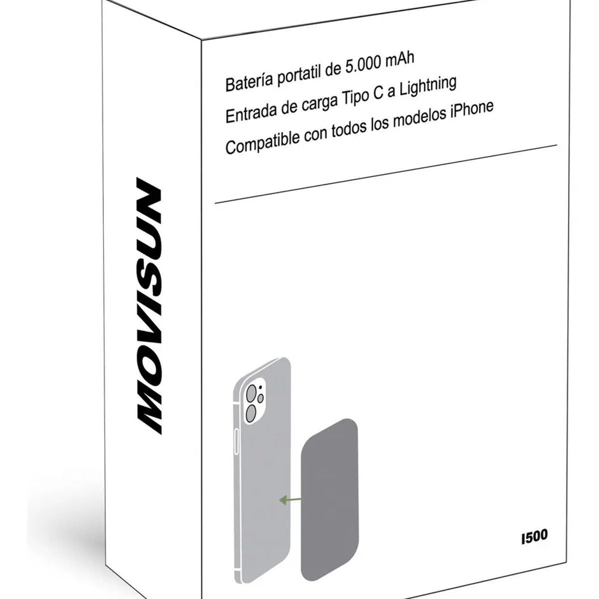 MOVISUN - Powerbank Para iPhone Movisun I500 LT 5.000 Mah Magnético