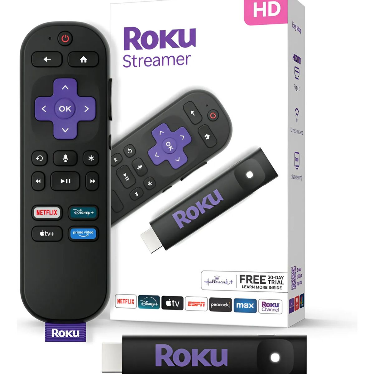 ROKU - Roku Streamer HD Stick Smart TV con Asistente de Voz Modelo 3840S2