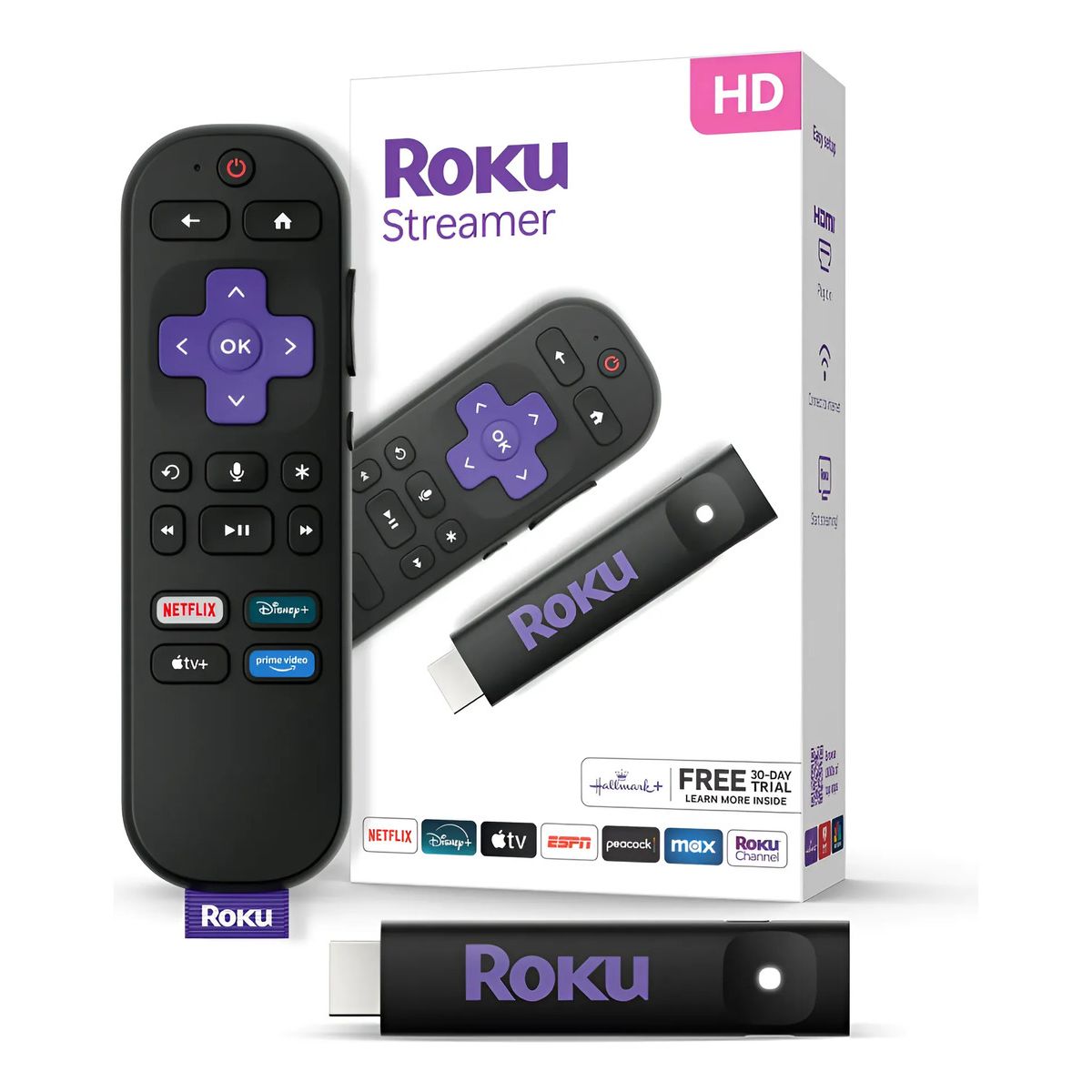 ROKU - Roku Streamer HD Stick Smart TV con Asistente de Voz Modelo 3840S2