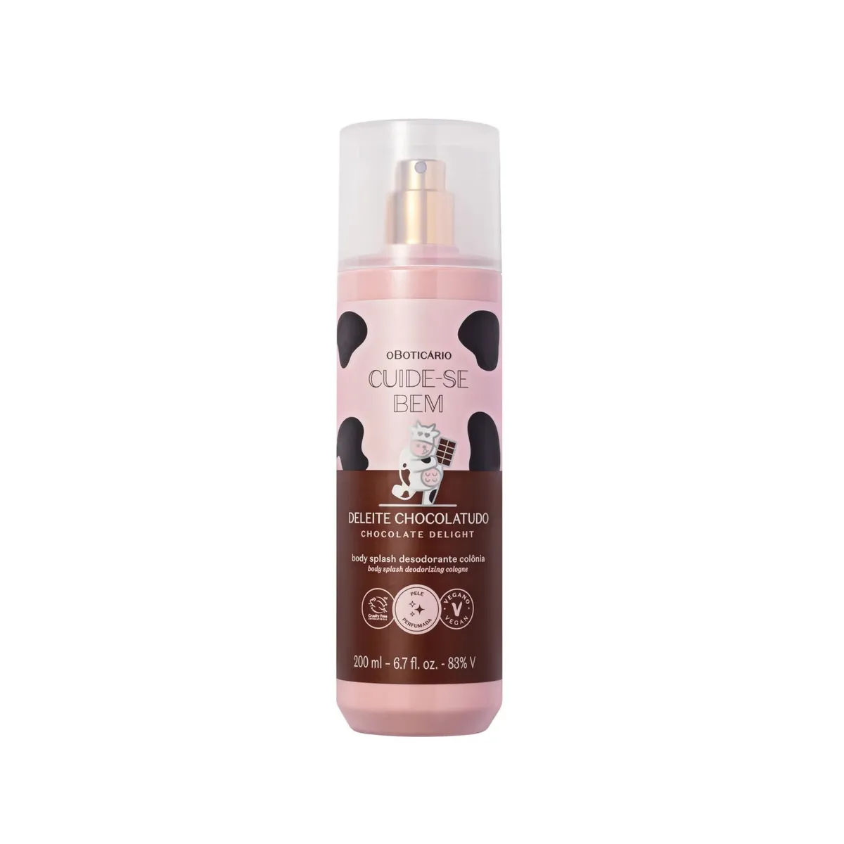 O BOTICARIO - Body Splash Corporal Deleite Chocolatudo Cuide-Se Bem 200 ml