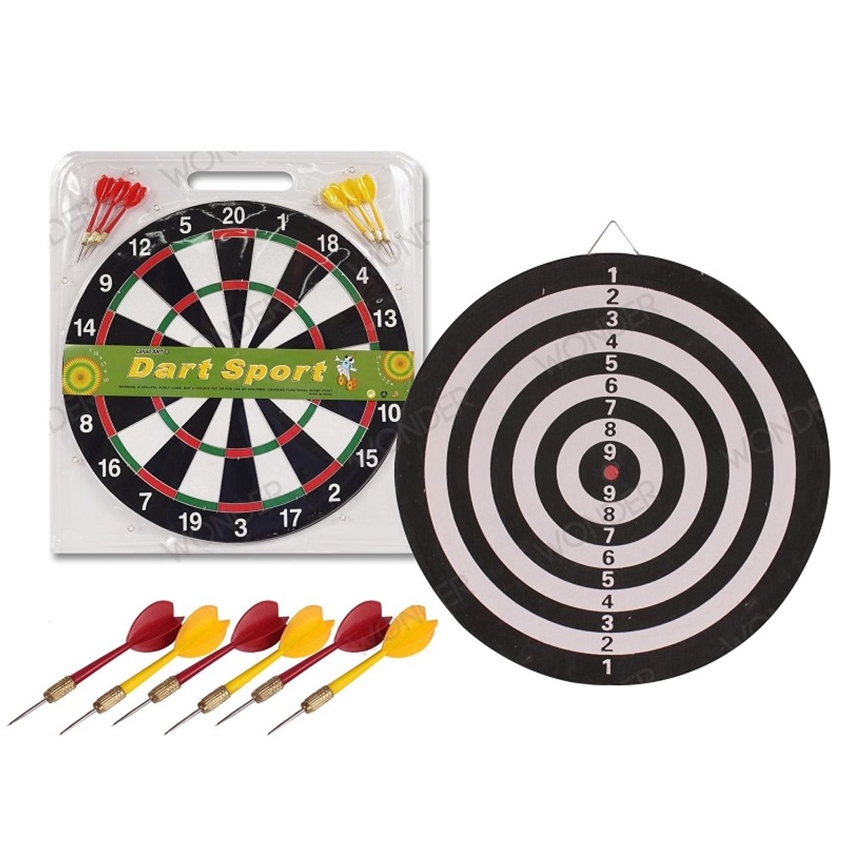 DEPORTES CBM - Tablero Dardos 2 En 1 Tiro Al Blanco Diana punteria