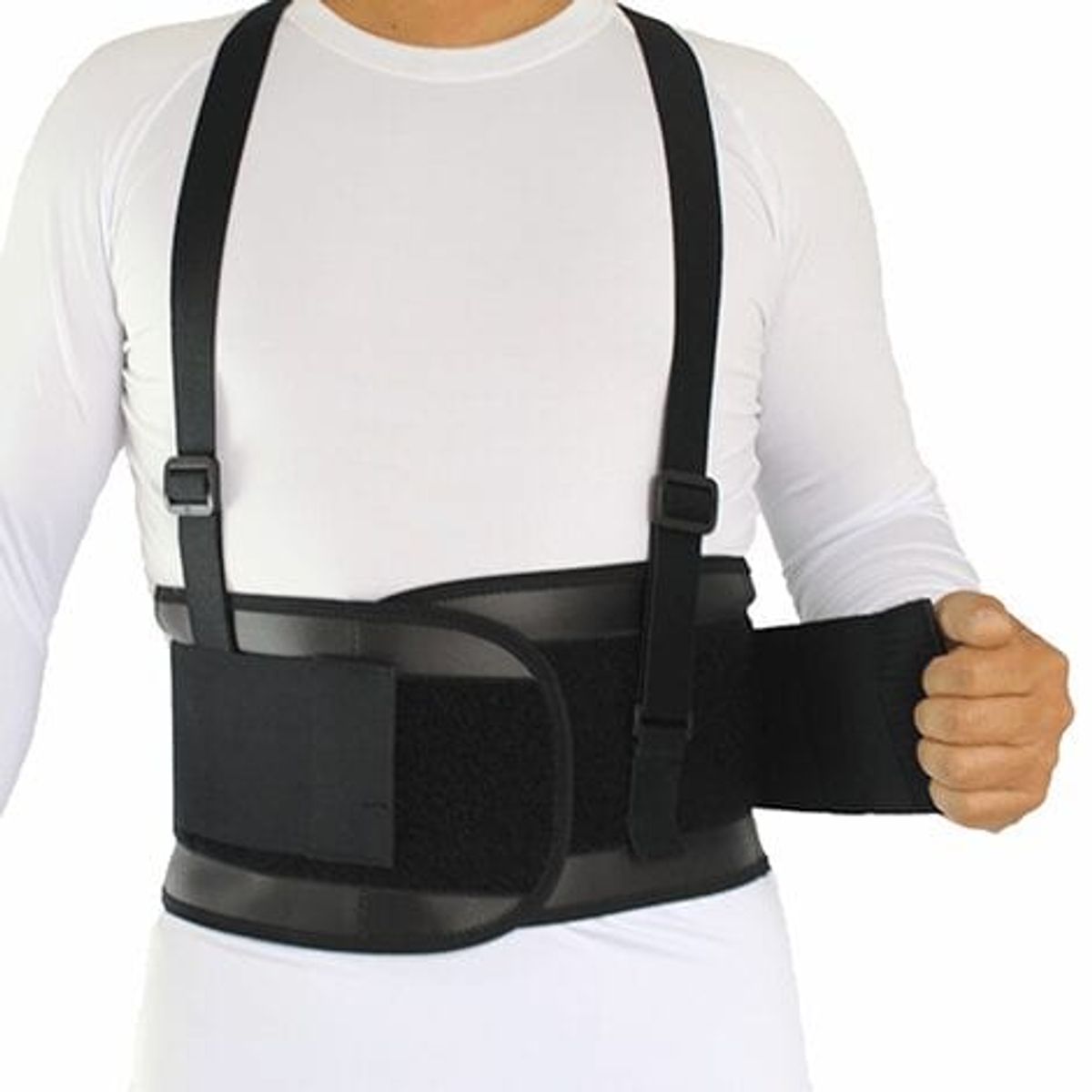 CLEAR - Faja Lumbar Abdominal Para Trabajos De Fuerza Con Tirantes Calidad Premium