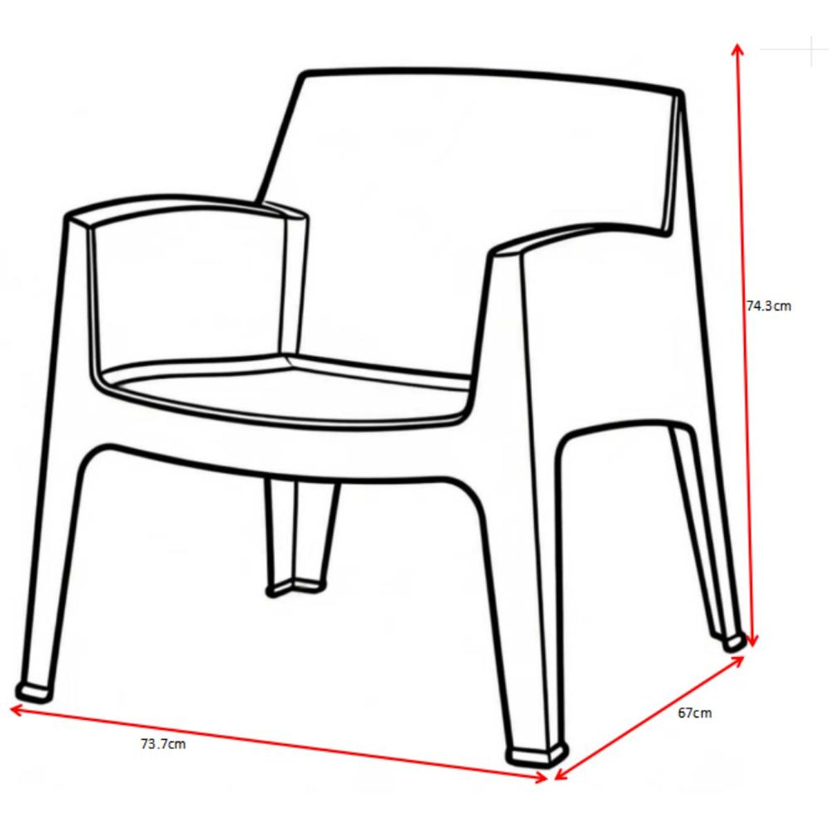 RTA DESIGN - Silla Launge Coron, Negro, Con diseño robusto y MInimalista