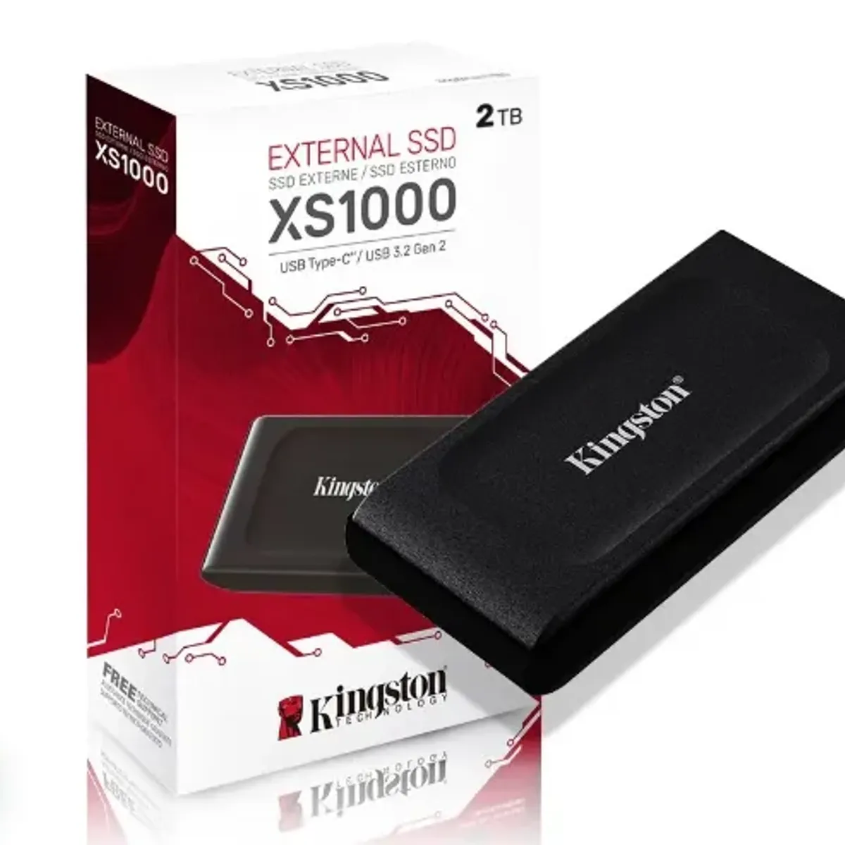 KINGSTON - DISCO SOLIDO EXTERNO 2TB XS1000 KINGSTON USB 3.2 1000MB/s
