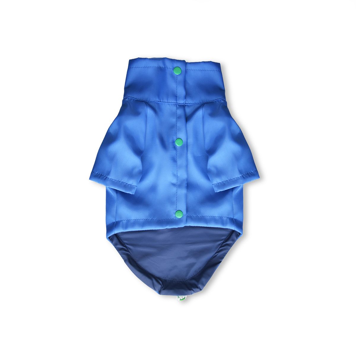 WAWAW - Chaqueta L cortavientos lona azul rey forro azul oscuro