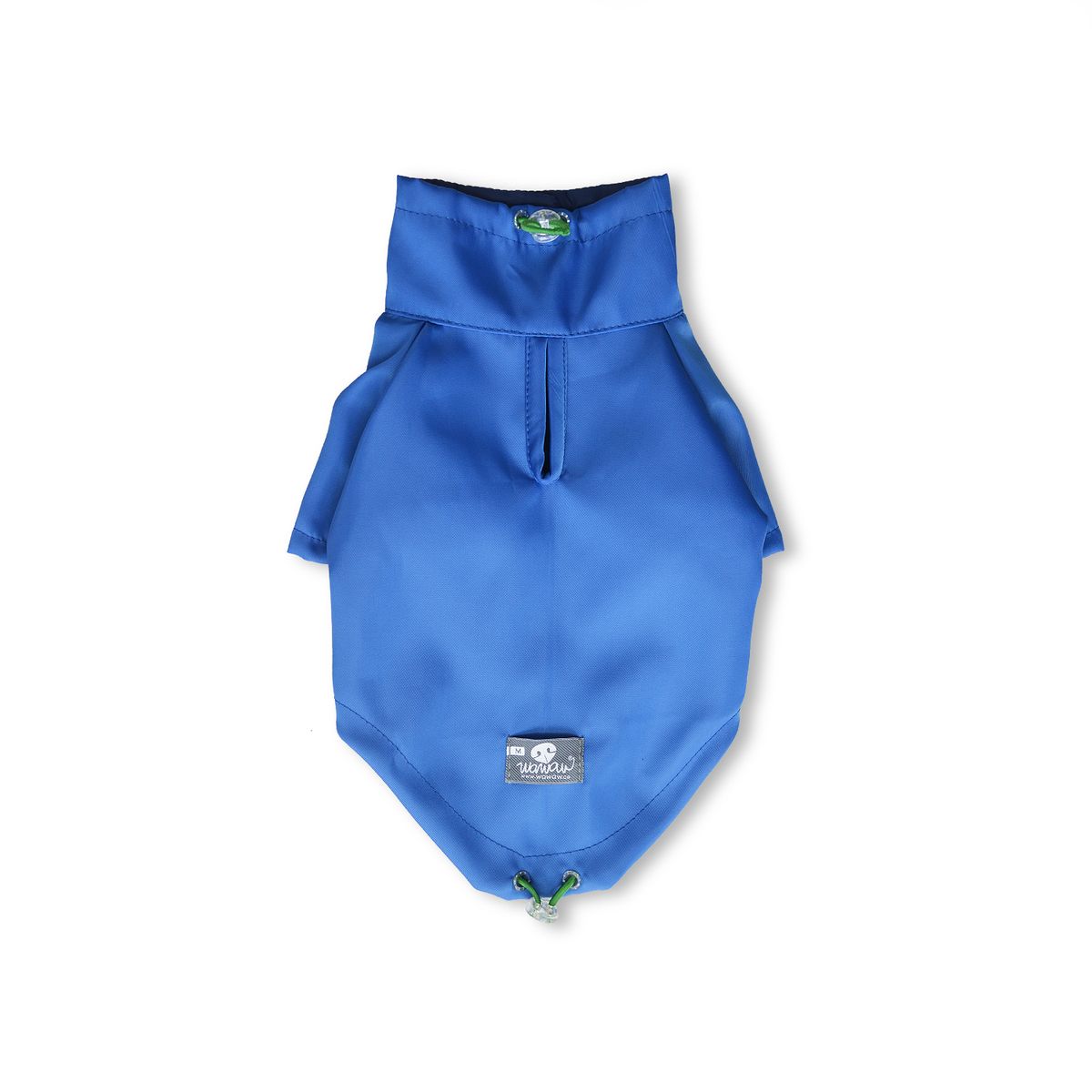 WAWAW - Chaqueta L cortavientos lona azul rey forro azul oscuro