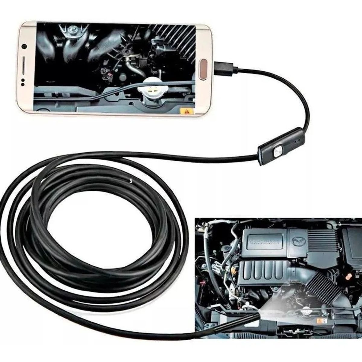 GENERICO - Cámara endoscópica flexible USB para teléfono celular Android de 2 metros