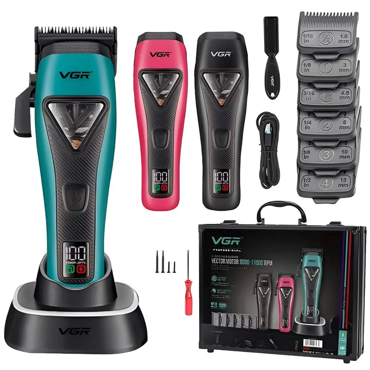 VGR - Maquina cortadora de cabello profesional VGR V-035C