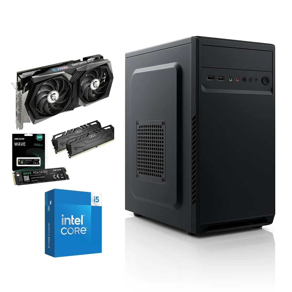 INTEL - Pc Torre Gamer Cpu Core I5 10400 16ram 512 Ssd Rtx 5070 12gb Gama alta