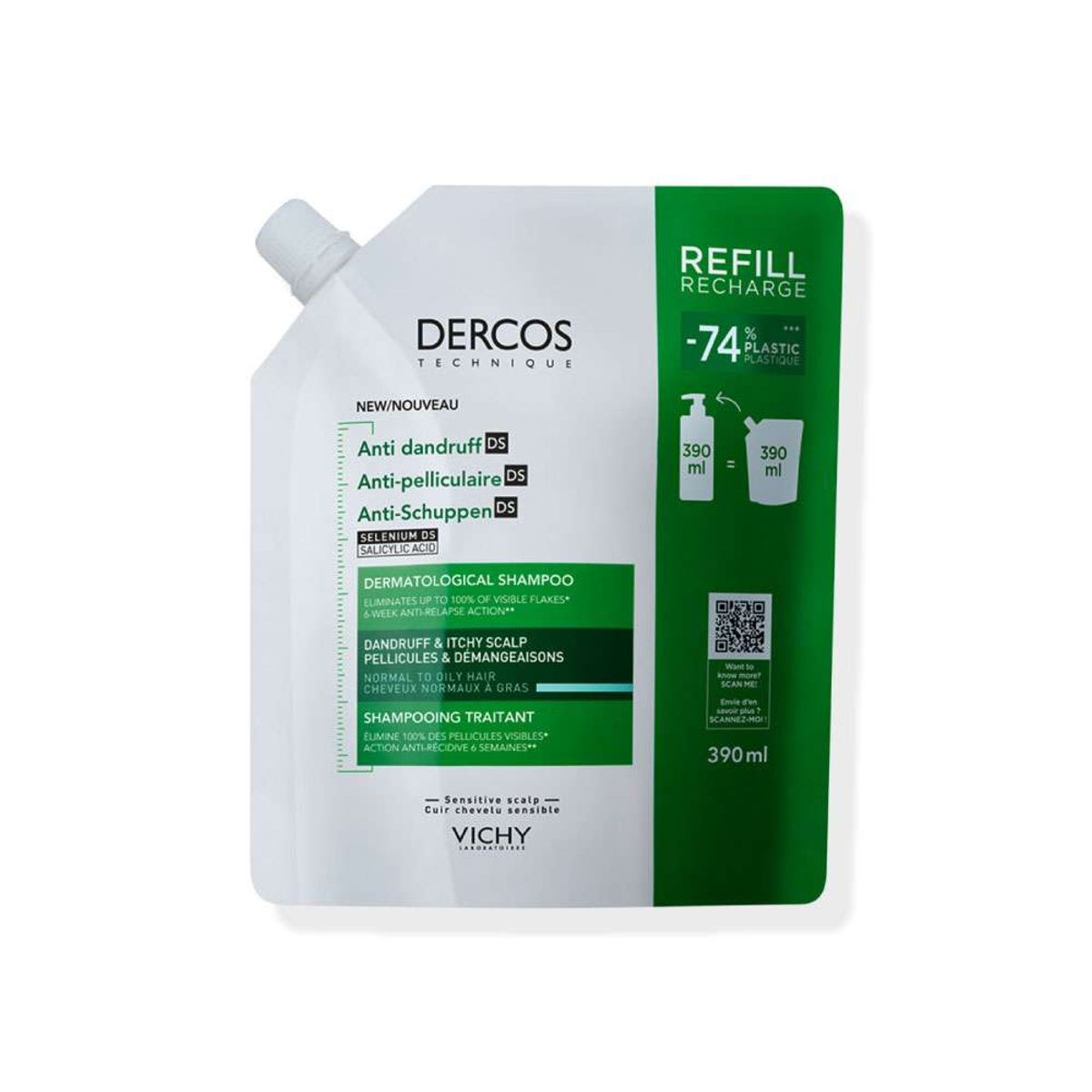VICHY - VICHY Refill Dercos Shampoo Anticaspa X 390 ml