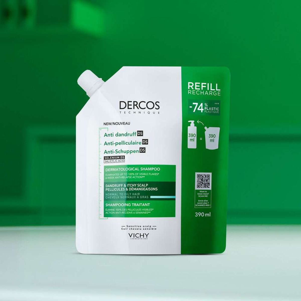 VICHY - VICHY Refill Dercos Shampoo Anticaspa X 390 ml