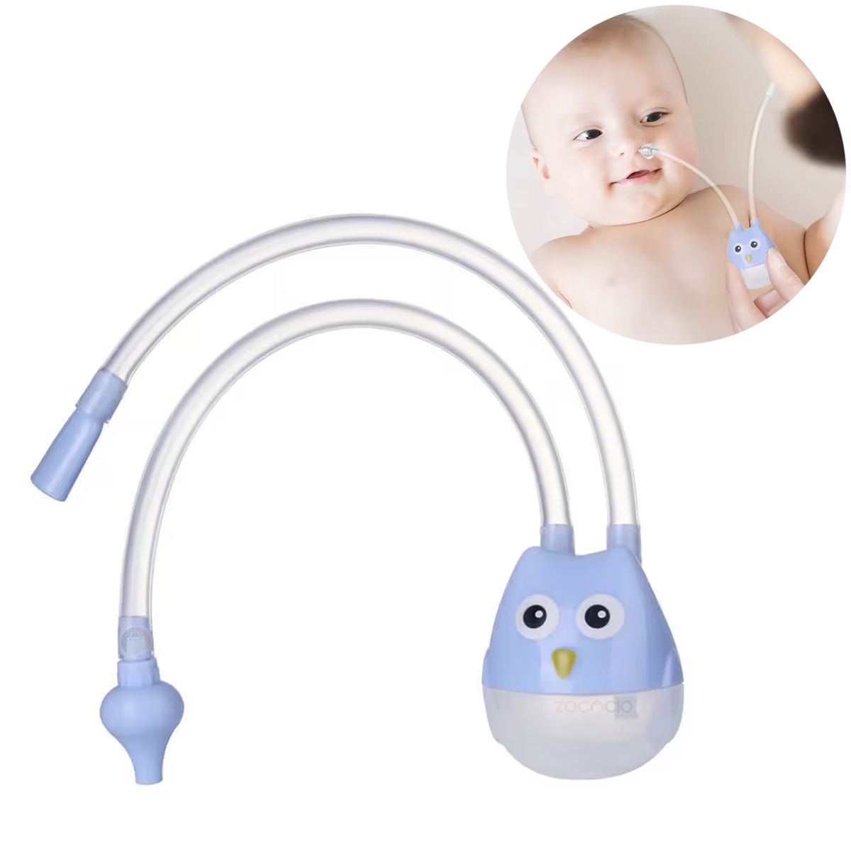 ZOCOCIO - Aspirador Nasal Succionador Nasal Saca Mocos Lavable Azul