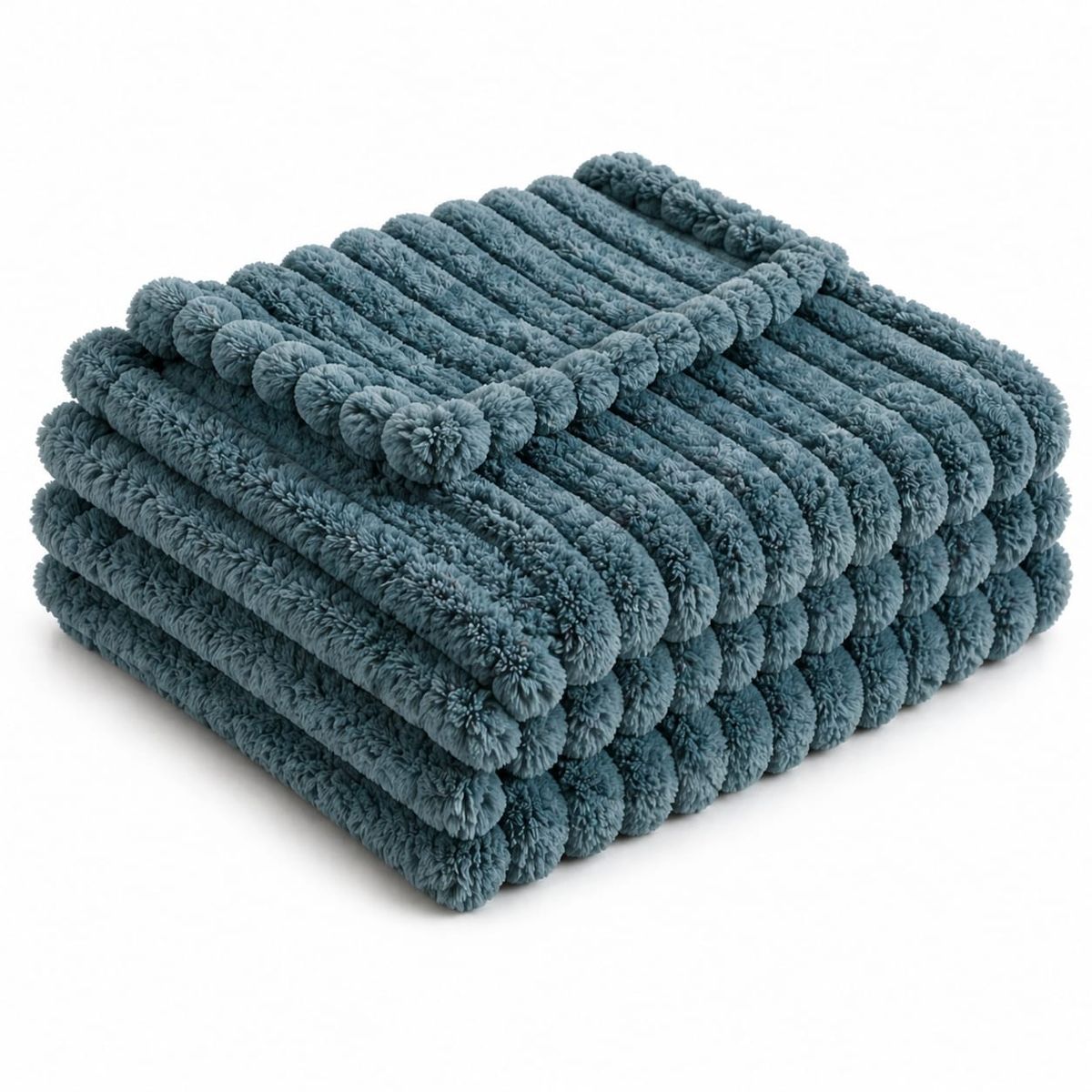 ABRICOL - Cobija Manta  Termica Felpa Cama Doble 185x220 Color Petroleo