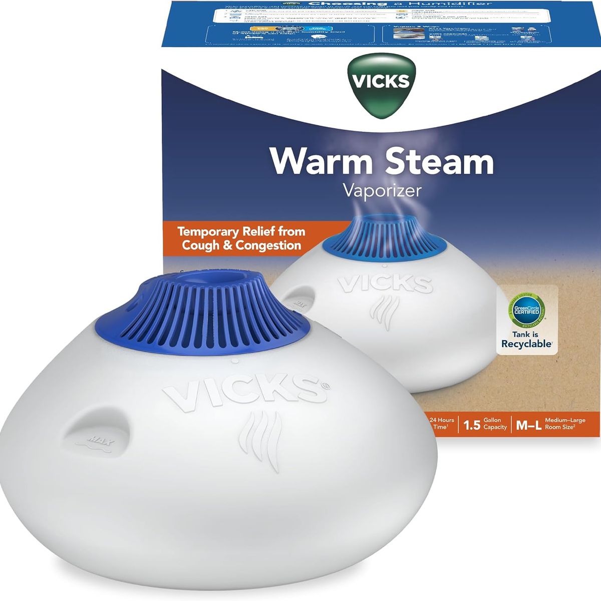 VICK - Vaporizador Vicks Warm Steam Blanco