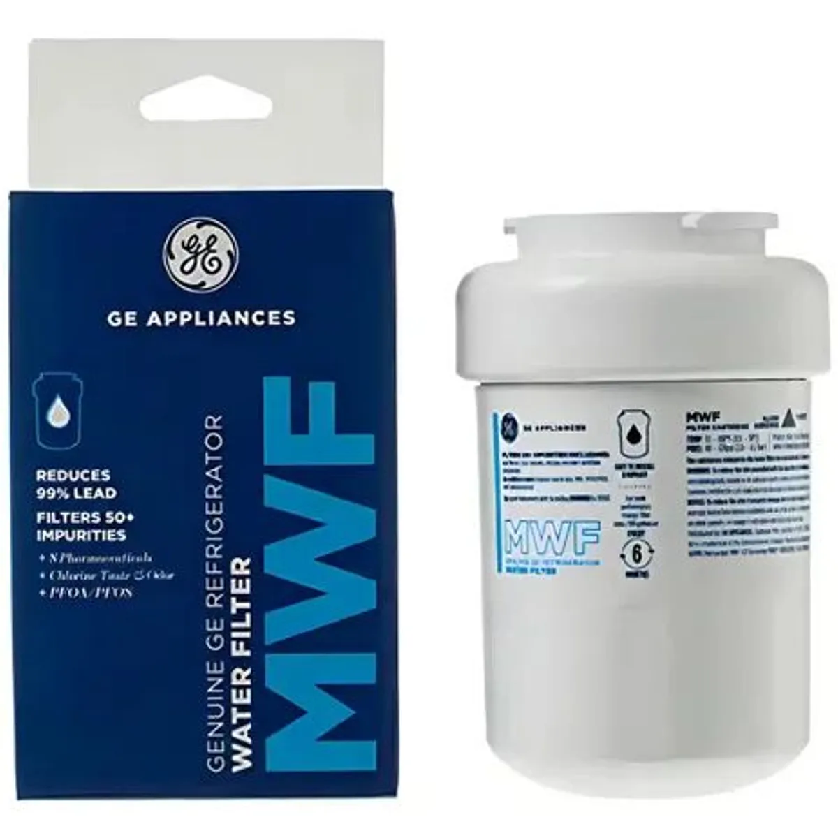 GENERAL ELECTRIC - Filtro De Agua Interno Para Nevera GE MWF Elimina Impurezas Y Contaminantes