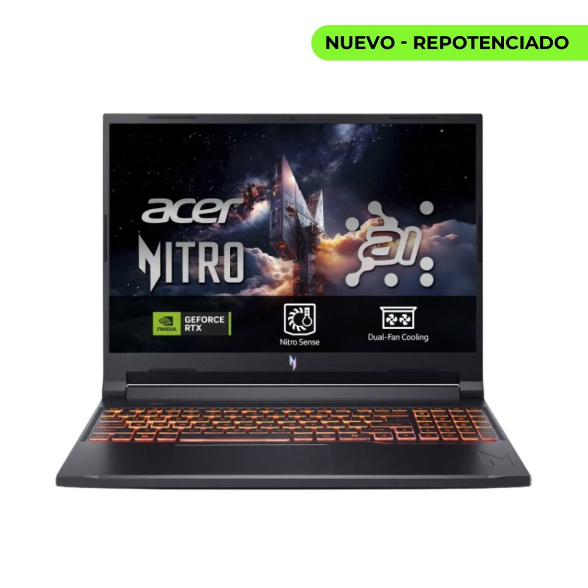 ACER - Portatil Gamer Acer Nitro V16  Ryzen 7 260 Ram 16GB SSD 2TB RTX 5070 8GB Pantalla 16" 2K 180Hz