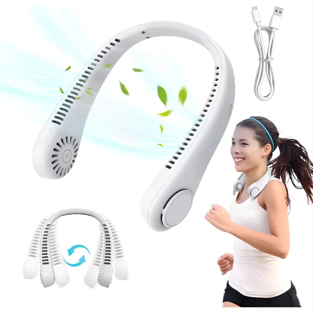 GENERICO - Ventilador De Cuello Portátil Recargable