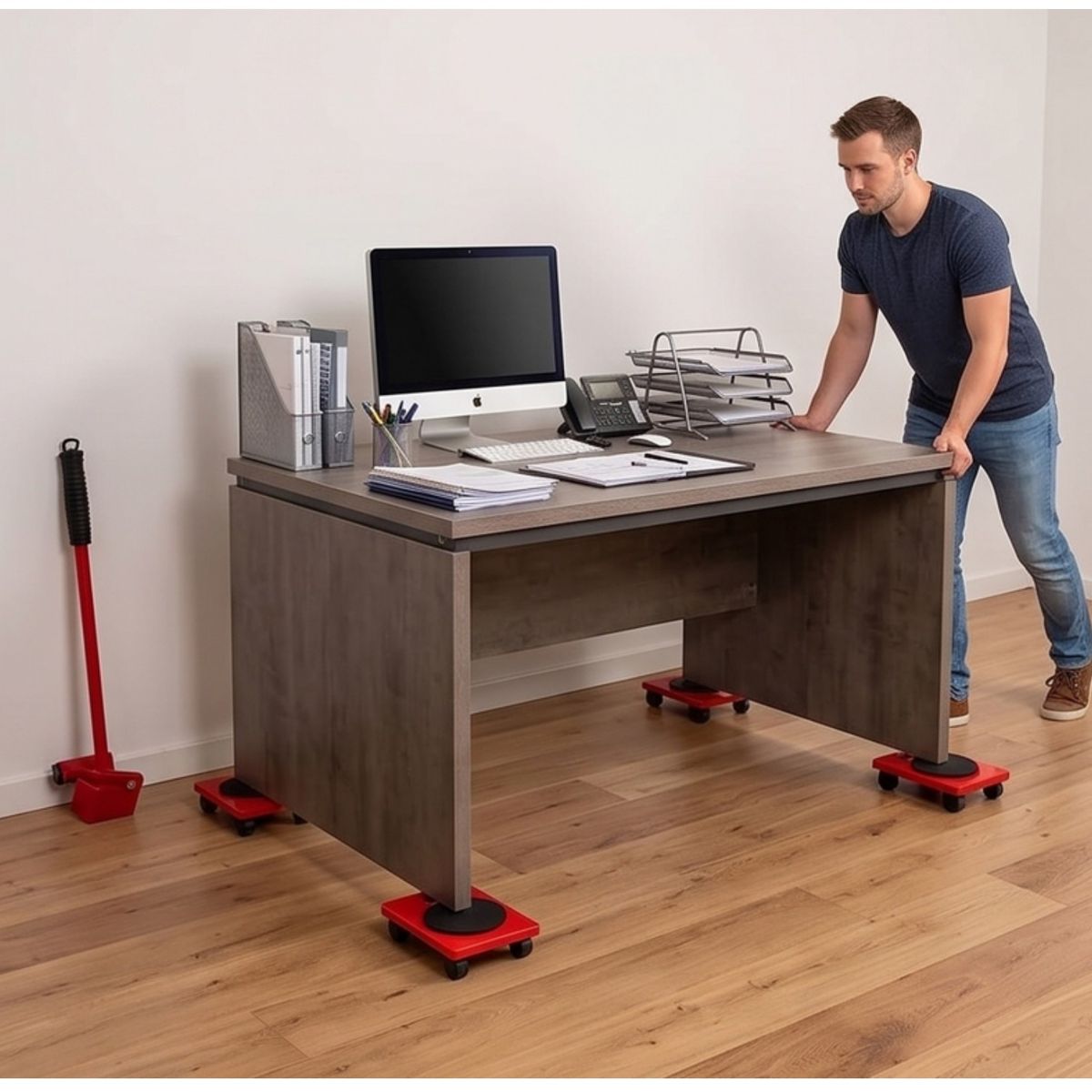 GENERICO - Kit Para Mover Muebles Pesados Facilmente Rodillos Y Palanca