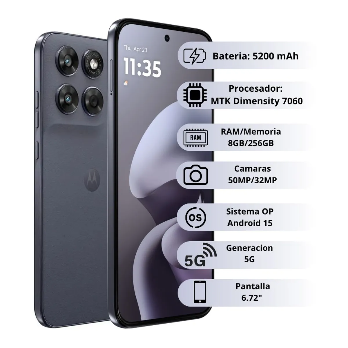 MOTOROLA - Celular MOTOROLA G67 5G 256GB8GB - Gris