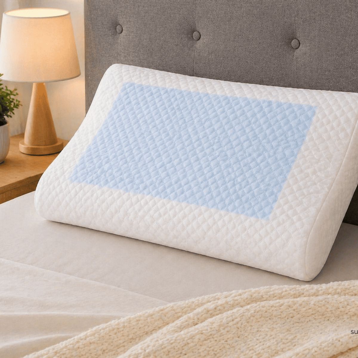 GENERICO - Almohada Ortopédica Memory Foam con Gel Frio 60x40cm