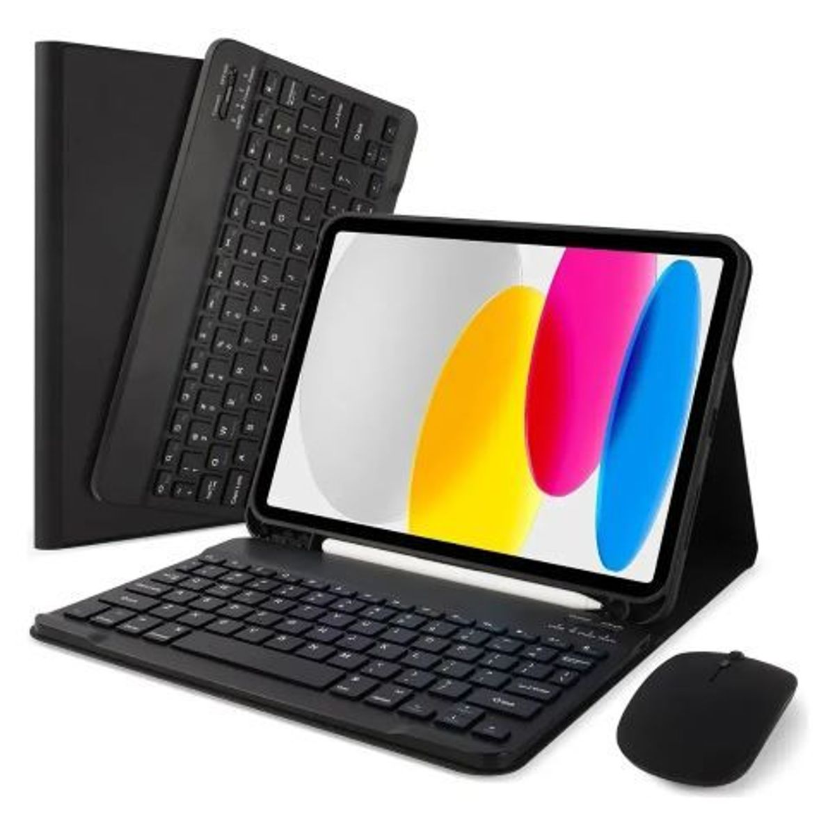 GENERICO - FORRO FUNDA ESTUCHE TECLADO + MOUSE PARA IPAD A 16 11 TH AÑO 2025 NEGRO