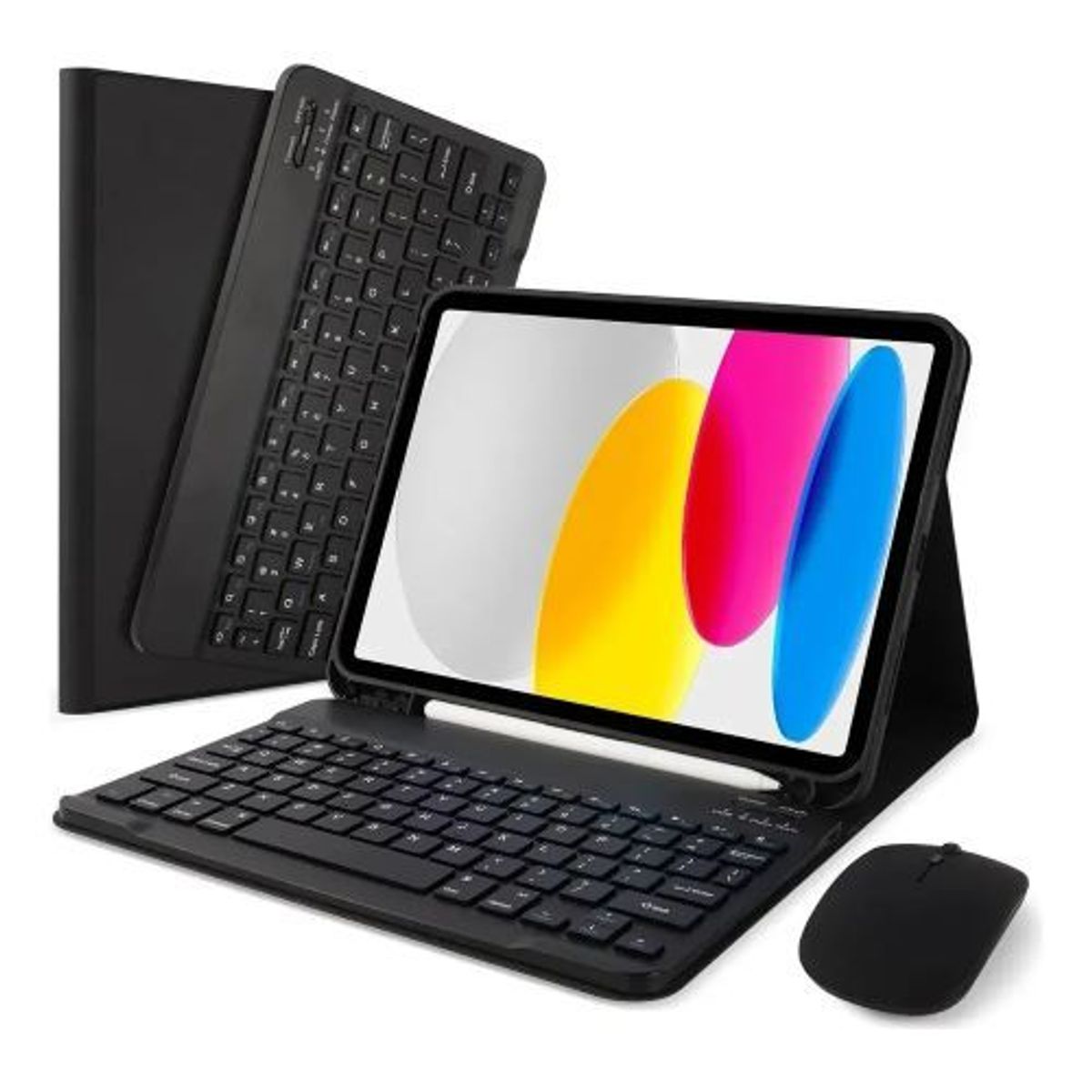 GENERICO - FORRO FUNDA ESTUCHE TECLADO + MOUSE PARA IPAD A 16 11 TH AÑO 2025 NEGRO