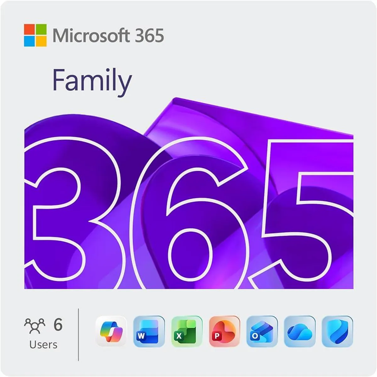 MICROSOFT - Microsoft Office 365 Familia 12 Meses - 6 Usuarios 6TB OneDrive 30 Dispositivos PIN Global
