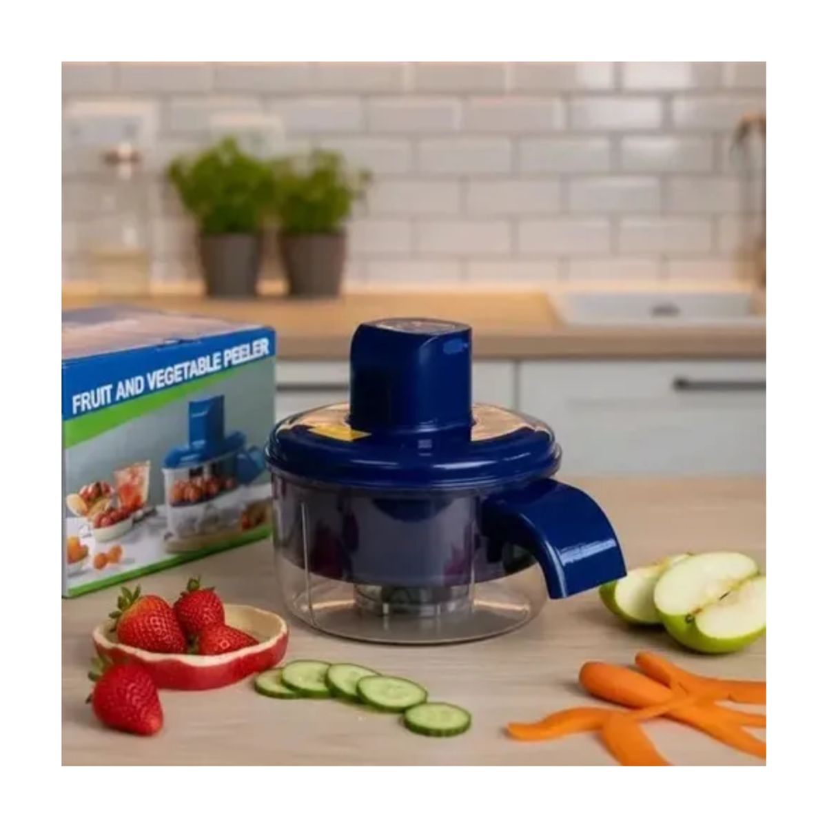 GENERICO - Pelador y Cortador De Frutas y Verduras Electrico Portatil Multiusos