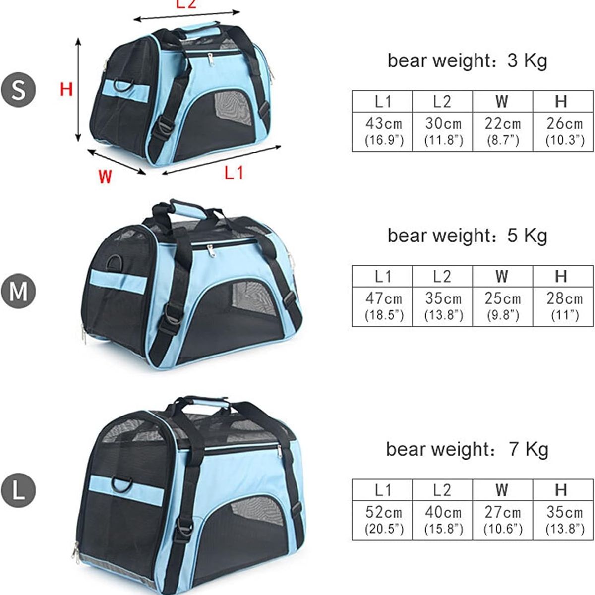 MIELTECH - Maleta Transportadora Mascotas Bolso Cargador Gatos Perros L
