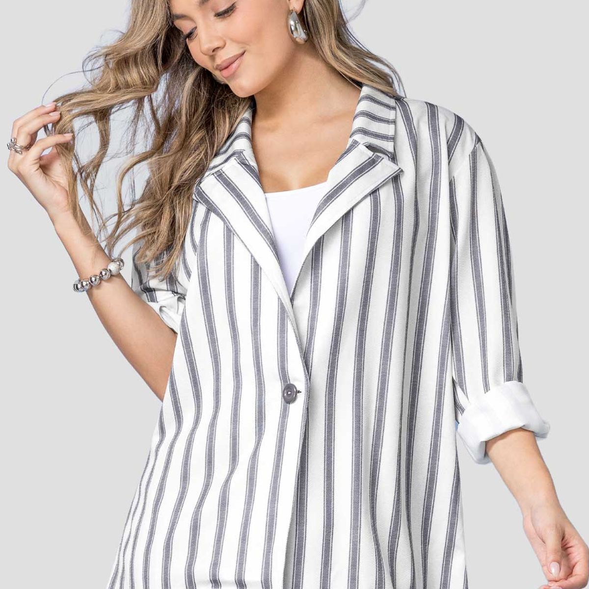 MARKETING PERSONAL - Blazer Mujer Estampado Mp 114223