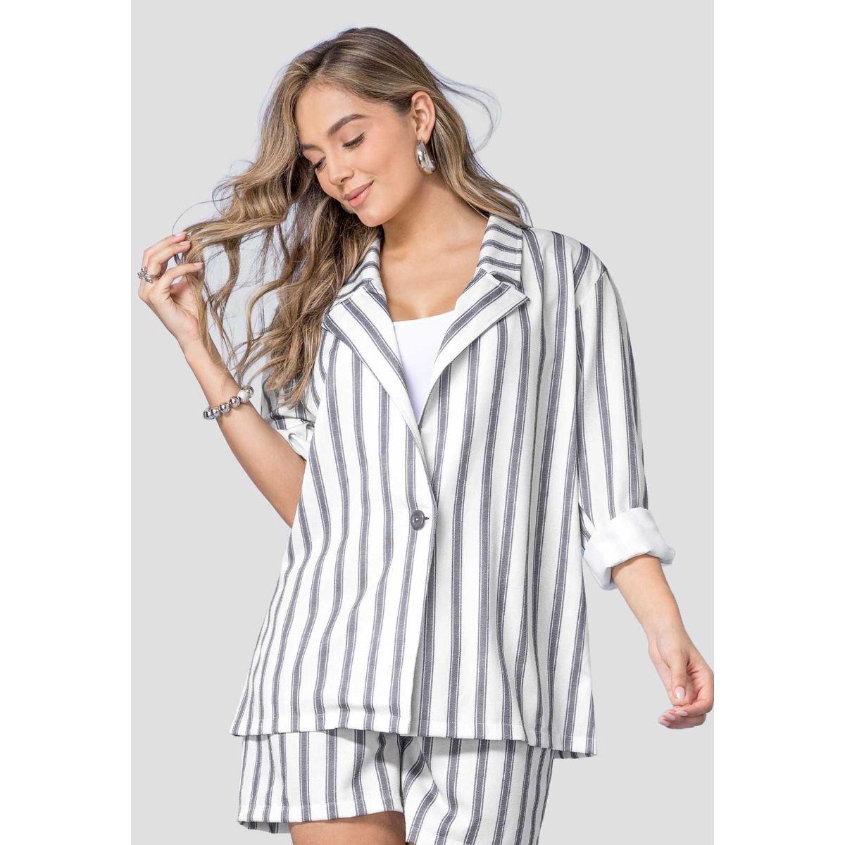 MARKETING PERSONAL - Blazer Mujer Estampado Mp 114223